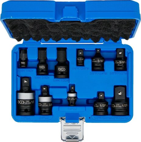 Kraft-Adapter- und Kraft-Kugelgelenk-Satz (1/4), (3/8), (1/2) 11-tlg