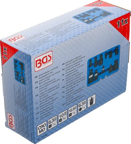 Kraft-Adapter- und Kraft-Kugelgelenk-Satz (1/4), (3/8), (1/2) 11-tlg