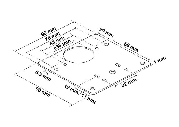 Scharnier-Reparaturplatten-Satz Edelstahl 4-tlg
