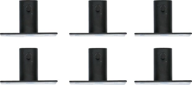 Handtuch-Haken-Satz schwarz selbstklebend 6-tlg