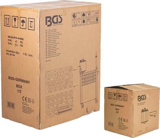 Ol-Service-Station mit Olfilterschlussel-Satz 70 l