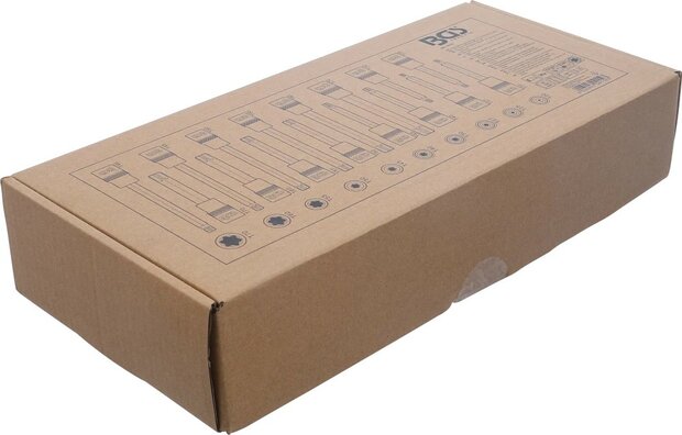 Werkzeugablage 1/3: Bit Socket Set 12,5 mm (1/2 Zoll) T-Star (f&uuml;r Torx) 26 St&uuml;ck