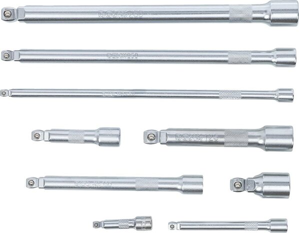 Kippverl&auml;ngerungs-Satz 6,3 mm (1/4), 10 mm (3/8), 12,5 mm (1/2) 9-tlg