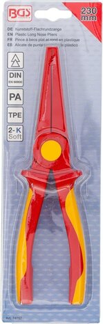 Kunststoff-Flachrundzange mit Schutzisolierung 230 mm
