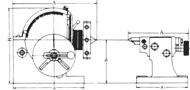 Semi-Universal Teilkopf TA160 M3 -43kg