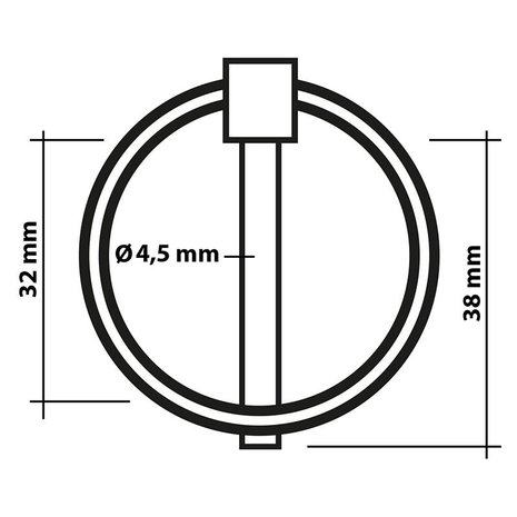 Klappsplint 4,5mm mit Ring x2 Stück