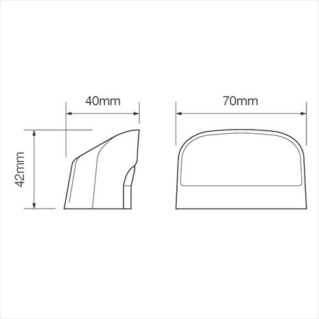 Kennzeichenleuchte 12 24V 70x42mm LED