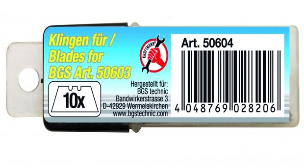 10-teilige Ersatzklingen für Sicherheitsmesser BGS 50603