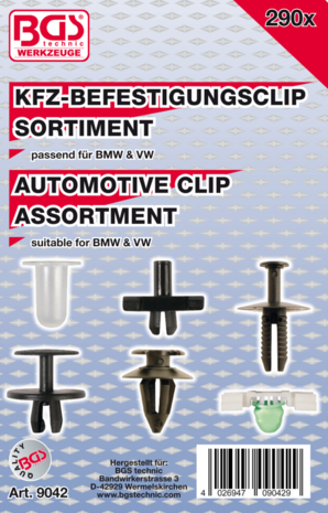 Kfz-Befestigungsclip-Sortiment fur BMW, VW 290-tlg