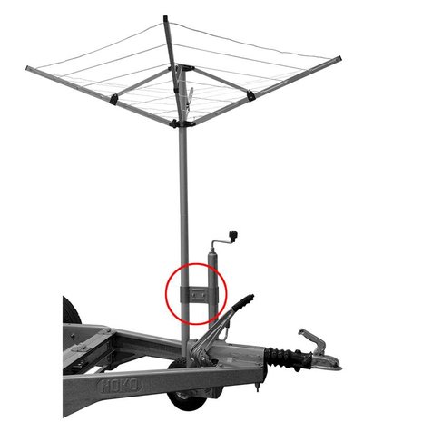 Deichselhalterung für Wäschespinne