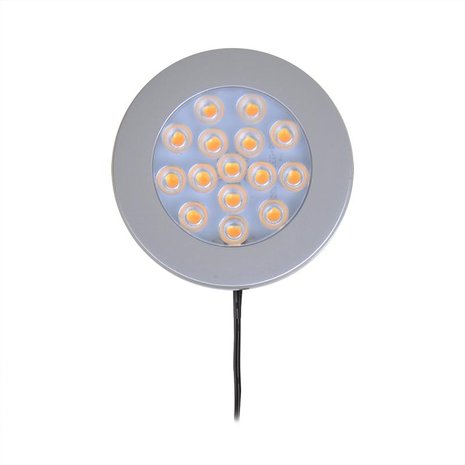 Aufbauspot 15-Leds 12V 200lm Ø70x12mm