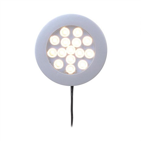 Aufbauspot 15-Leds 12V 200lm Ø70x12mm