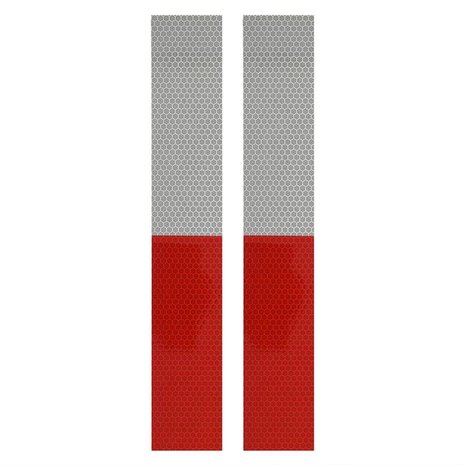 Reflektierende Klebeband rot/weiß Set von 2 Stück