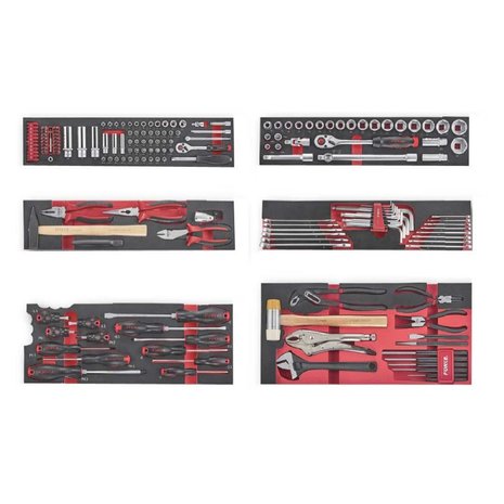 Tragbarer Werkzeugkasten mit 5 vollen Schubladen 187 Stuck