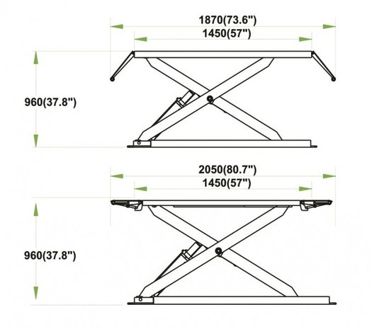 Scherenhebebrücke 3t