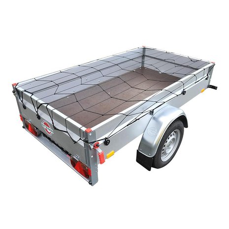 Elastisches Anhänger- und Gepäcknetz 90x150cm mit Kunststoffhaken