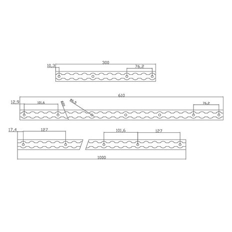 Aluminium-Bindeschiene 100cm