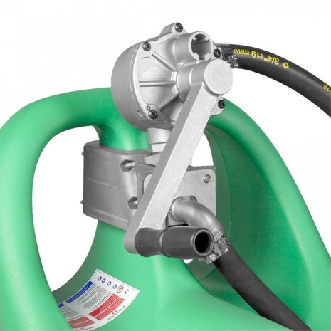 Tank Benzin grün 110l, Handpumpe Mobiler Kunststofftank 110 Liter für den Transport von Benzin, Diesel und Ölen. Lieferung mit Handpumpe, 3-Met