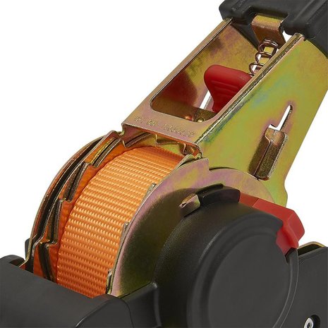 Zurrgurt mit Ratsche + 2 Haken 350cm 320kg automatisches Aufrollen