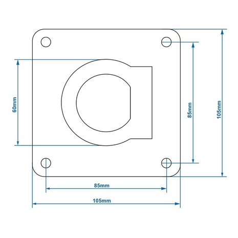 Zurrose einzeln 105x105mm