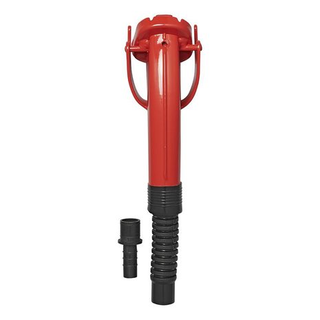 Spout metal red flexible suitable for petrol diesel