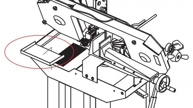 Stationäre Bandsäge variabler Durchmesser 225mm