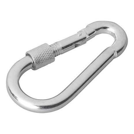 Metallkarabiner 8x80mm mit Schraubverschluss x10 Stuck