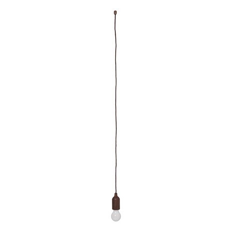 Retro Lampe Holzmotiv mit Kordel 90cm