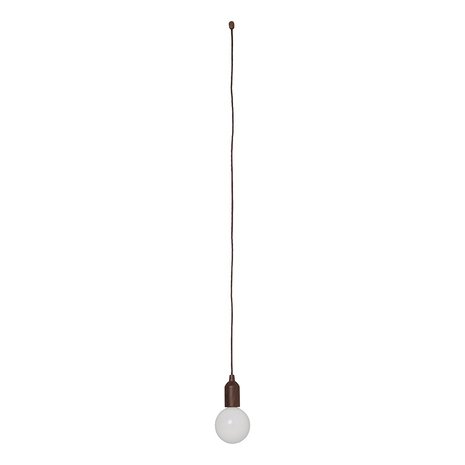 Retrolampe XL Holzmotiv mit Kordel 90cm