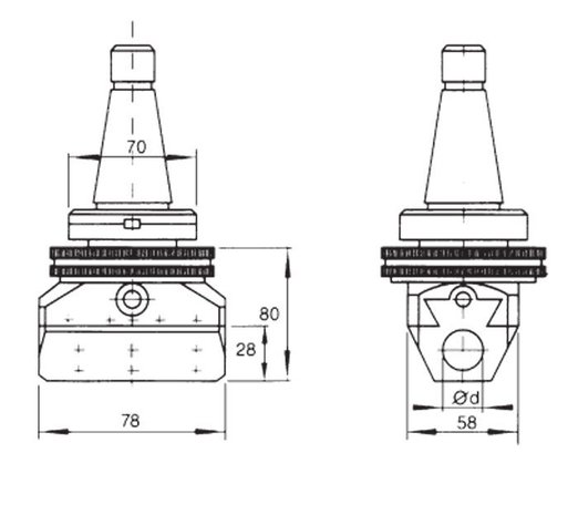 Automatischer Universal-Bohrkopf DIN228 MK3/M12