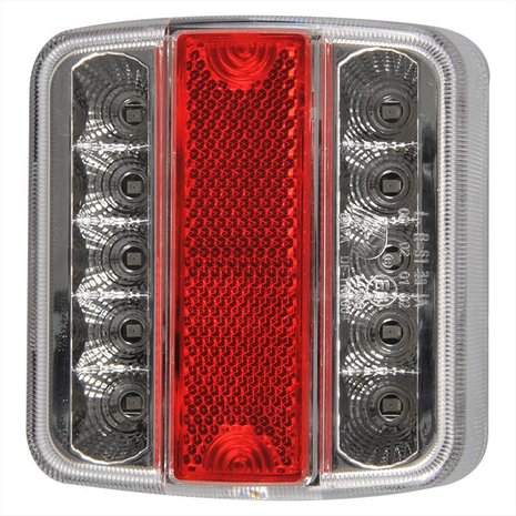 Rucklicht 4 Funktionen 98x105mm 14LED mit 5-poligem EC