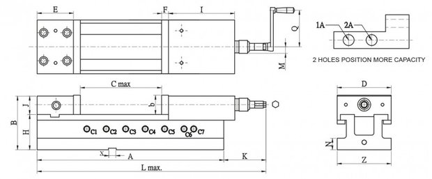 Mechanisch-hydraulische Maschinenklemme euroline 100mm