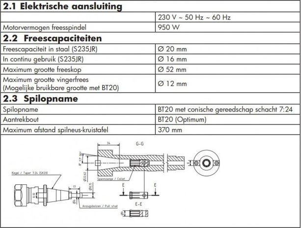 Bohrmaschine digitale Ablesung 480x175x370 mm