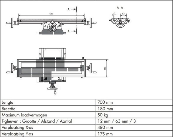 Bohrmaschine digitale Ablesung 480x175x370 mm