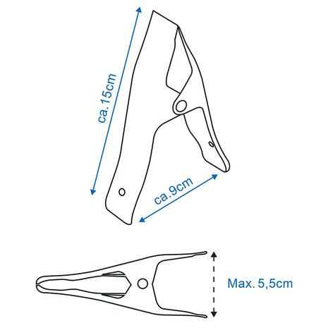 Klemmzwingen Metall Set von 2 Stück