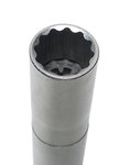 Zundkerzen-Einsatz mit Magnet, Zwolfkant, lang Antrieb Innenvierkant (3/8) SW 14 mm