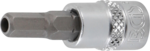 Bit-Einsatz-Satz Antrieb Innenvierkant 6,3 mm (1/4) Innensechskant mit Bohrung 2 - 7 mm 8-tlg