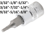 Bit-Einsatz Antrieb Innenvierkant 6,3 mm (1/4) Innensechskant