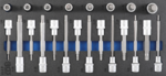 Werkzeugfach 1/3: Bit-Steckschlüsselsatz 12,5 mm (1/2 Zoll) Spline (für XZN) 22-tlg.
