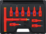 VDE-Bit-Einsatz-Satz Antrieb Innenvierkant (1/2) T-Profil T20 - T55 10-tlg