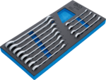 Werkstattwageneinlage 1/3: Ratschenring-Maulschlussel-Satz SW 8 - 19mm 12-tlg