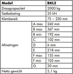 Trägerklemme 2 Tonnen