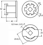 Olfilterschlussel 6-Zahne fur Hyundai & Kia 2.0L / 2.2L Diesel