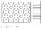 Bgs technic Rubberen pad  voor hefplatforms  160 x 120 x 40 mm