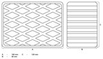 Bgs technic Rubberen pad  voor hefplatforms  160 x 120 x 80 mm