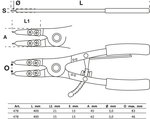 Sprengringzangen-Satz für NFZ auswechselbare Spitzen 400 mm