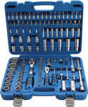 Steckschlüssel-Satz Wellenprofil Antrieb 6,3 mm (1/4) / 12,5 mm (1/2) 108-tlg