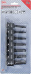 Schraubenausdreher-Satz Antrieb Innenvierkant 12,5 mm (1/2) fur defekten Innensechskant 4 - 12 mm 7-tlg