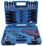 Werkzeugsortiment 6,3 mm (1/4) + 12,5 mm (1/2) E-Profil / T-Profil (für Torx) 84-tlg
