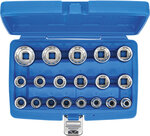 Steckschlüssel-Einsatz-Satz Gear Lock Antrieb Innenvierkant 12,5 mm (1/2) 19-tlg